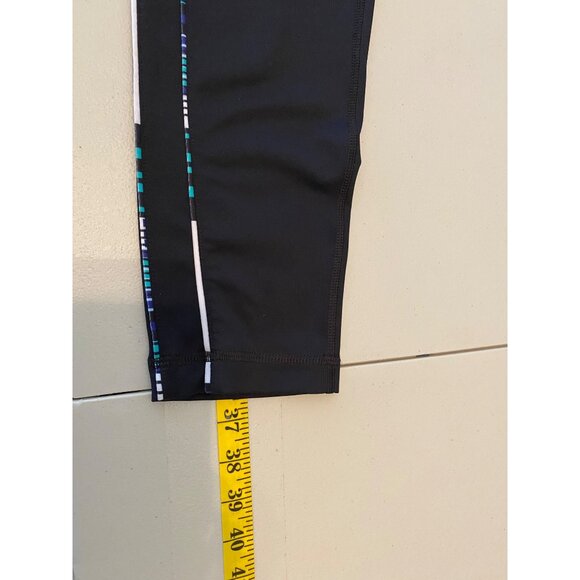 Fila Leggings Black & Purple Multicolor Accents Large - Picture 5 of 7